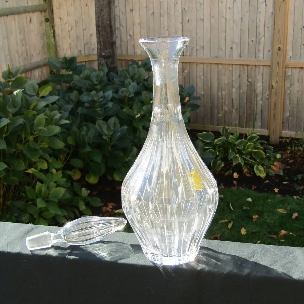 Vintage Imperlux German 24% Lead Crystal Decanter | MCM Barware | Wedding Gift